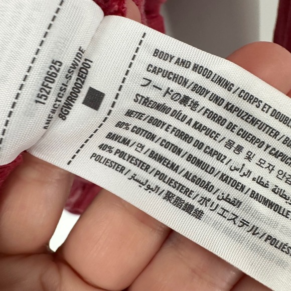 Abercrombie & Fitch Hoodie Womens Small Red Logo‎ Pullover Sweatshirt Soft AF - Picture 8 of 10